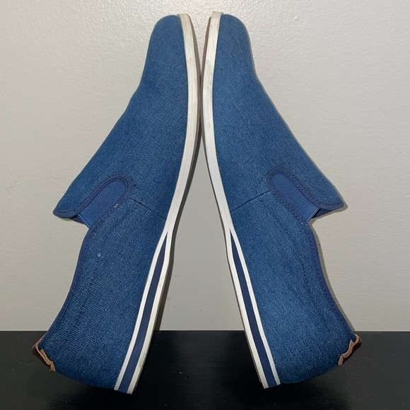 ALDO Blue Canvas Slip-On Shoes with Leather Sole Beds.  Size 12 - Picture 9 of 12